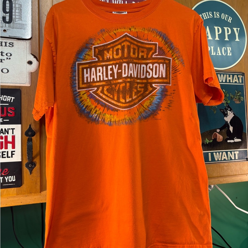 Harley-Davidson Vibrant Orange Short Sleeve Tee